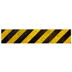 Black And Yellow Caution Small Flano Scarf from ArtsNow.com Front