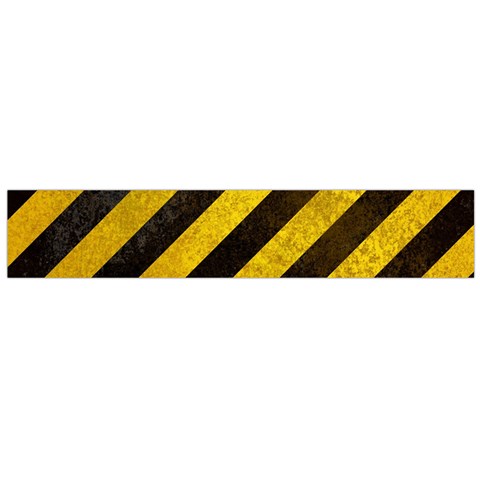 Black And Yellow Caution Large Flano Scarf  from ArtsNow.com Front