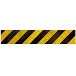 Black And Yellow Caution Large Flano Scarf 