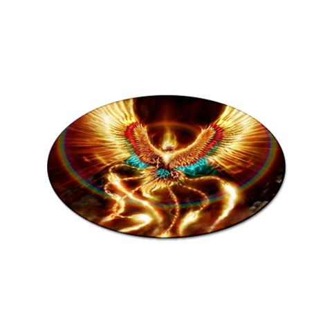 Fire Eagle Art Sticker Oval (10 pack) from ArtsNow.com Front