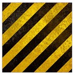 Black And Yellow Caution Large Satin Scarf (Square)