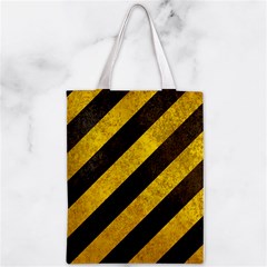 Black And Yellow Caution Zipper Classic Tote Bag from ArtsNow.com Front