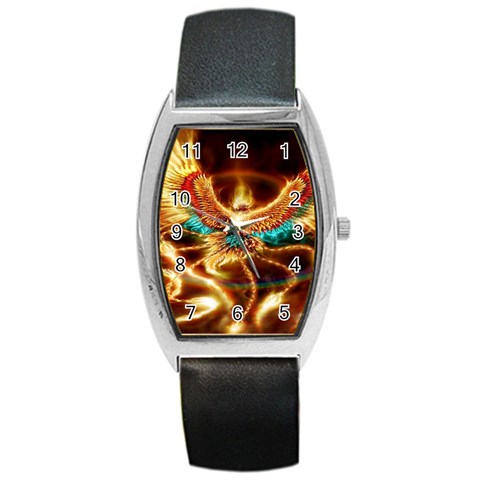 Fire Eagle Art Barrel Style Metal Watch from ArtsNow.com Front