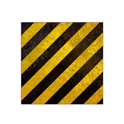 Black And Yellow Caution Satin Bandana Scarf from ArtsNow.com Front