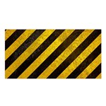 Black And Yellow Caution Satin Shawl