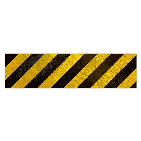 Black And Yellow Caution Satin Scarf (Oblong) from ArtsNow.com Front