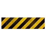 Black And Yellow Caution Satin Scarf (Oblong)