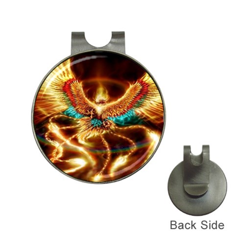 Fire Eagle Art Golf Ball Marker Hat Clip from ArtsNow.com Front