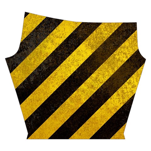 Black And Yellow Caution Yoga Cropped Leggings from ArtsNow.com Right