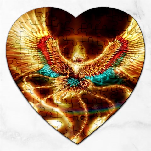 Fire Eagle Art Jigsaw Puzzle (Heart) from ArtsNow.com Front