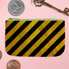 Black And Yellow Caution Large Coin Purse from ArtsNow.com Front