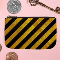 Black And Yellow Caution Large Coin Purse from ArtsNow.com Front