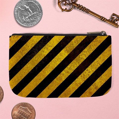 Black And Yellow Caution Large Coin Purse from ArtsNow.com Back