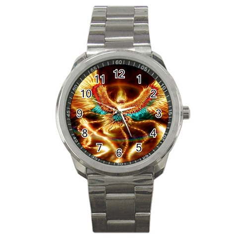 Fire Eagle Art Sport Metal Watch from ArtsNow.com Front