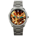 Fire Eagle Art Sport Metal Watch