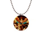 Fire Eagle Art 1  Button Necklace