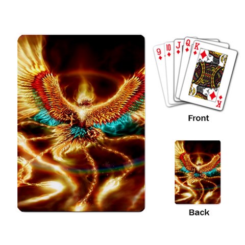 Fire Eagle Art Playing Cards Single Design from ArtsNow.com Back