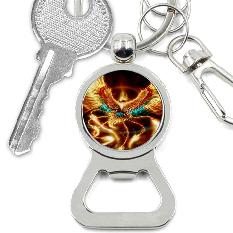 Fire Eagle Art Bottle Opener Key Chain from ArtsNow.com Front