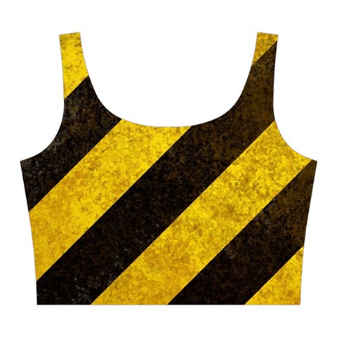 Black And Yellow Caution Midi Sleeveless Dress from ArtsNow.com Top Front