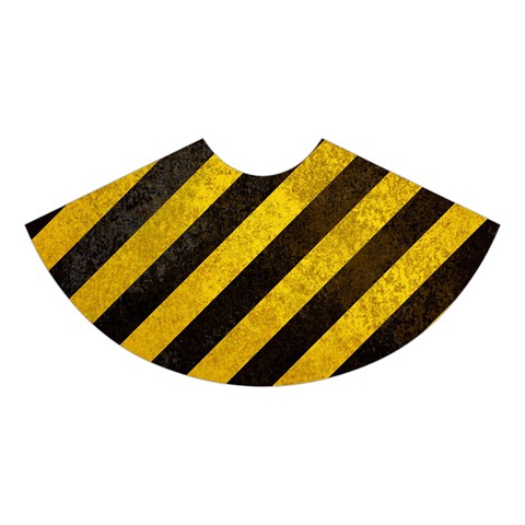 Black And Yellow Caution Midi Sleeveless Dress from ArtsNow.com Skirt Front