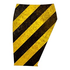 Black And Yellow Caution Midi Wrap Pencil Skirt from ArtsNow.com  Front Right 