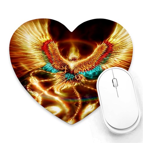 Fire Eagle Art Heart Mousepad from ArtsNow.com Front