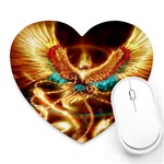 Fire Eagle Art Heart Mousepad