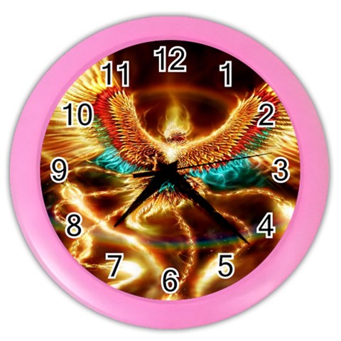 Fire Eagle Art Color Wall Clock from ArtsNow.com Front