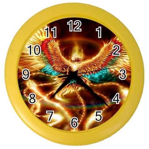 Fire Eagle Art Color Wall Clock from ArtsNow.com Front