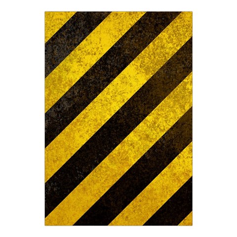 Black And Yellow Caution Large Tapestry from ArtsNow.com Front