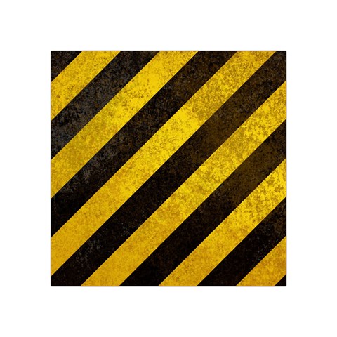 Black And Yellow Caution Square Tapestry (Small) from ArtsNow.com Front