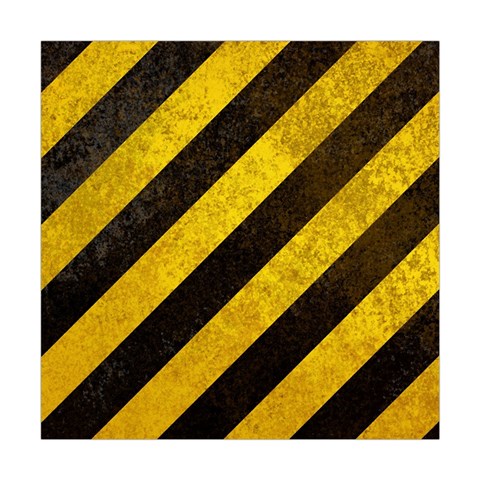 Black And Yellow Caution Square Tapestry (Large) from ArtsNow.com Front