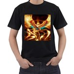 Fire Eagle Art Men s T-Shirt (Black)