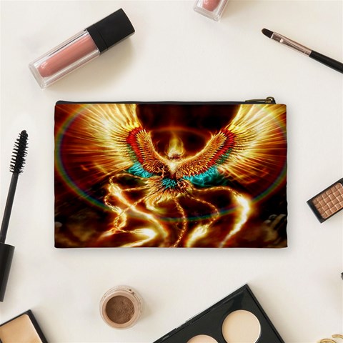 Fire Eagle Art Cosmetic Bag (Medium) from ArtsNow.com Back