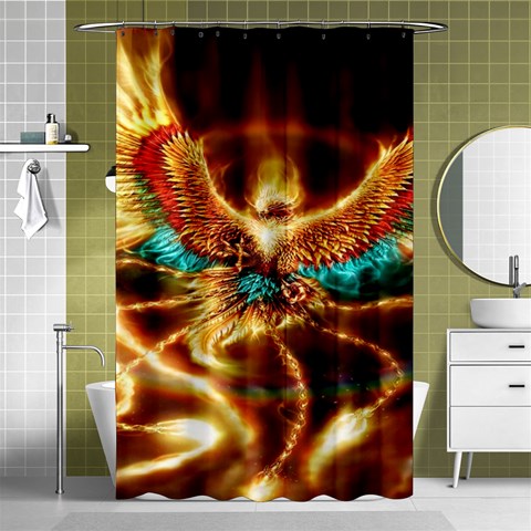 Fire Eagle Art Shower Curtain 48  x 72  (Small) from ArtsNow.com Curtain(48  X 72 ) - 42.18 x64.8  Curtain(48  X 72 )