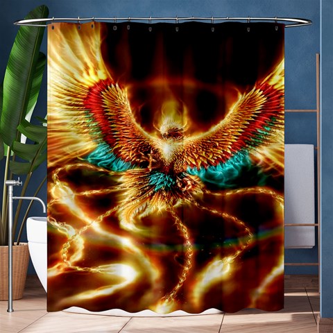 Fire Eagle Art Shower Curtain 60  x 72  (Medium) from ArtsNow.com 60 x72  Curtain