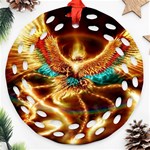 Fire Eagle Art Ornament (Round Filigree)