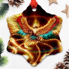 Fire Eagle Art Snowflake Ornament (Two Sides) from ArtsNow.com Front