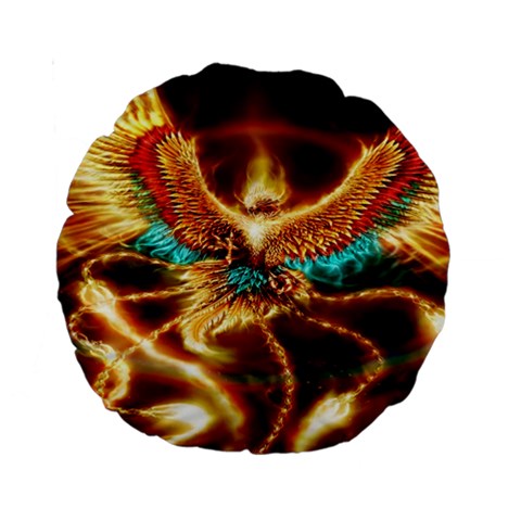 Fire Eagle Art Standard 15  Premium Round Cushion  from ArtsNow.com Front