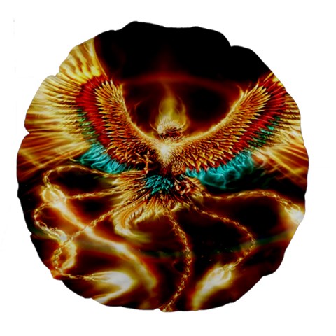 Fire Eagle Art Large 18  Premium Round Cushion  from ArtsNow.com Front