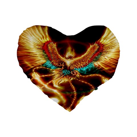 Fire Eagle Art Standard 16  Premium Heart Shape Cushion  from ArtsNow.com Front