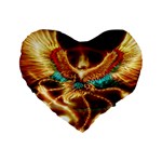 Fire Eagle Art Standard 16  Premium Heart Shape Cushion 