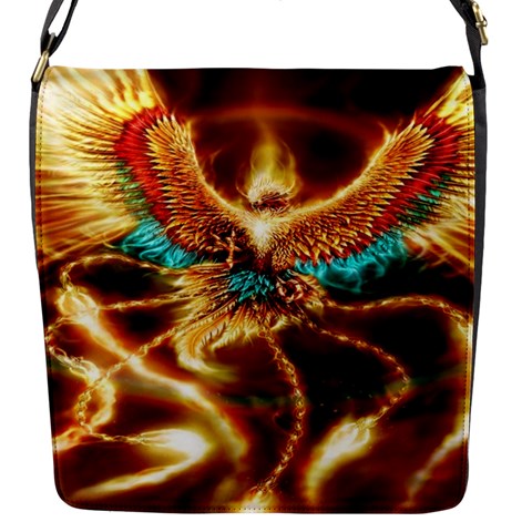 Fire Eagle Art Flap Closure Messenger Bag (S) from ArtsNow.com Front