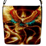 Fire Eagle Art Flap Closure Messenger Bag (S)