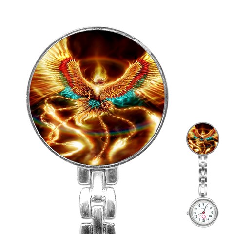 Fire Eagle Art Stainless Steel Nurses Watch from ArtsNow.com Front