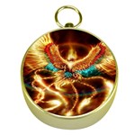 Fire Eagle Art Gold Compass