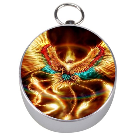 Fire Eagle Art Silver Compass from ArtsNow.com Front