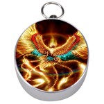 Fire Eagle Art Silver Compass