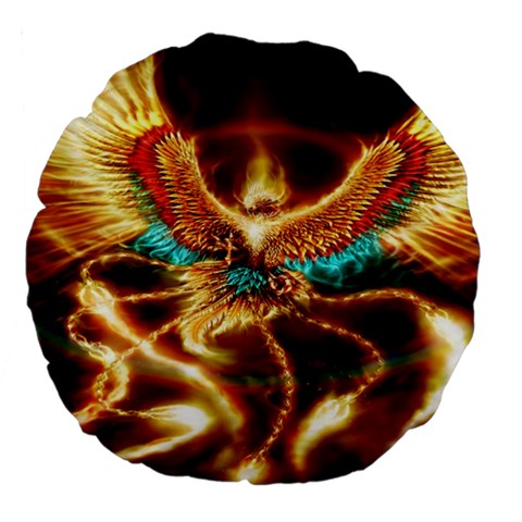 Fire Eagle Art Large 18  Premium Flano Round Cushion  from ArtsNow.com Front