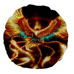 Fire Eagle Art Large 18  Premium Flano Round Cushion 